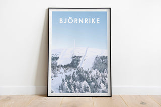 Poster med fjällvy från Björnrike i Härjedalen