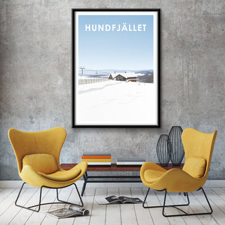 Poster med fjällmotiv från Hundfjället