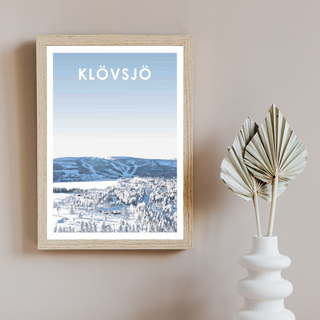 Poster med fjällvy från Klövsjö
