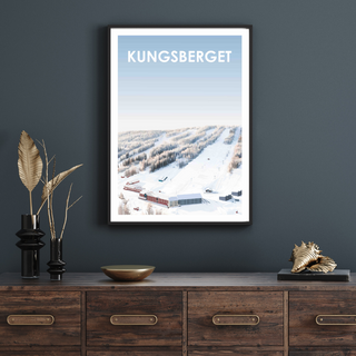 Poster med skidbacke i Kungsberget