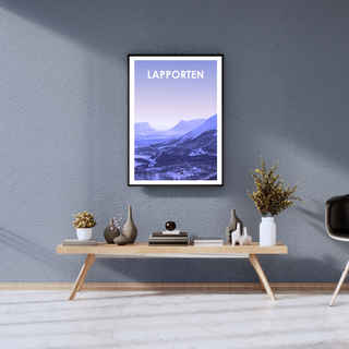 Poster med Lapporten i fjällvärlden nära Björkliden