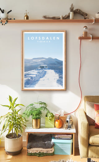 Poster med fjällmotiv från Lofsdalen