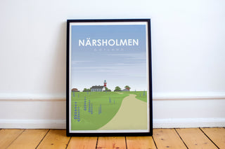 Poster med motiv från Närsholmen på Gotland