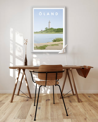 Poster med fyren Långe Erik vid Ölands norra udde