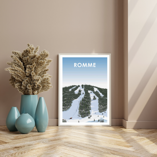 Skidposter med motiv från Romme Alpin
