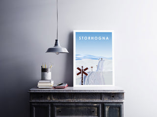 Poster med fjällmotiv från Storhögna