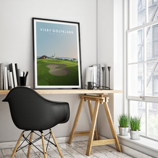 Poster med motiv från Visby Golfklubb på Gotland