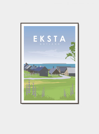 Poster Gotland Djupvik Ekstakusten Eksta