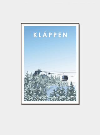 Poster med motiv från kabinbana i Kläppen Sälenfjällen