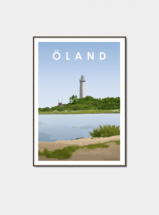 Poster med motiv från Långe Erik på Öland