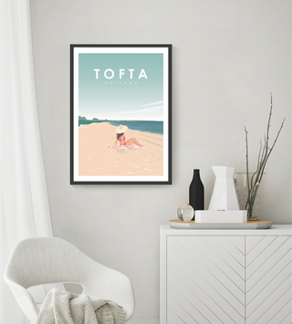 Tofta strand Gotland sommar affisch